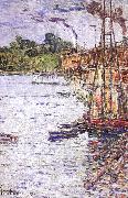 Childe Hassam The Mill Pond at Cos Cob Sweden oil painting artist